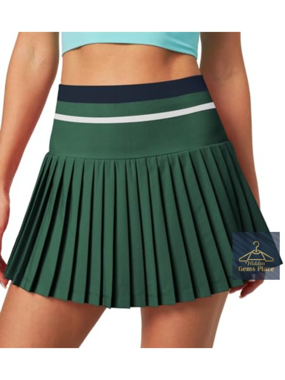 Pleated Tennis Skort with Pockets High Waisted Athletic Skirt